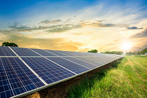 Solar PV panels installed for renewable energy generation