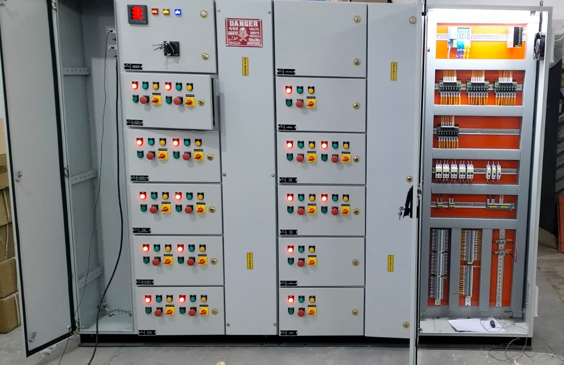 MCC and PLC control panel installed in a process plant