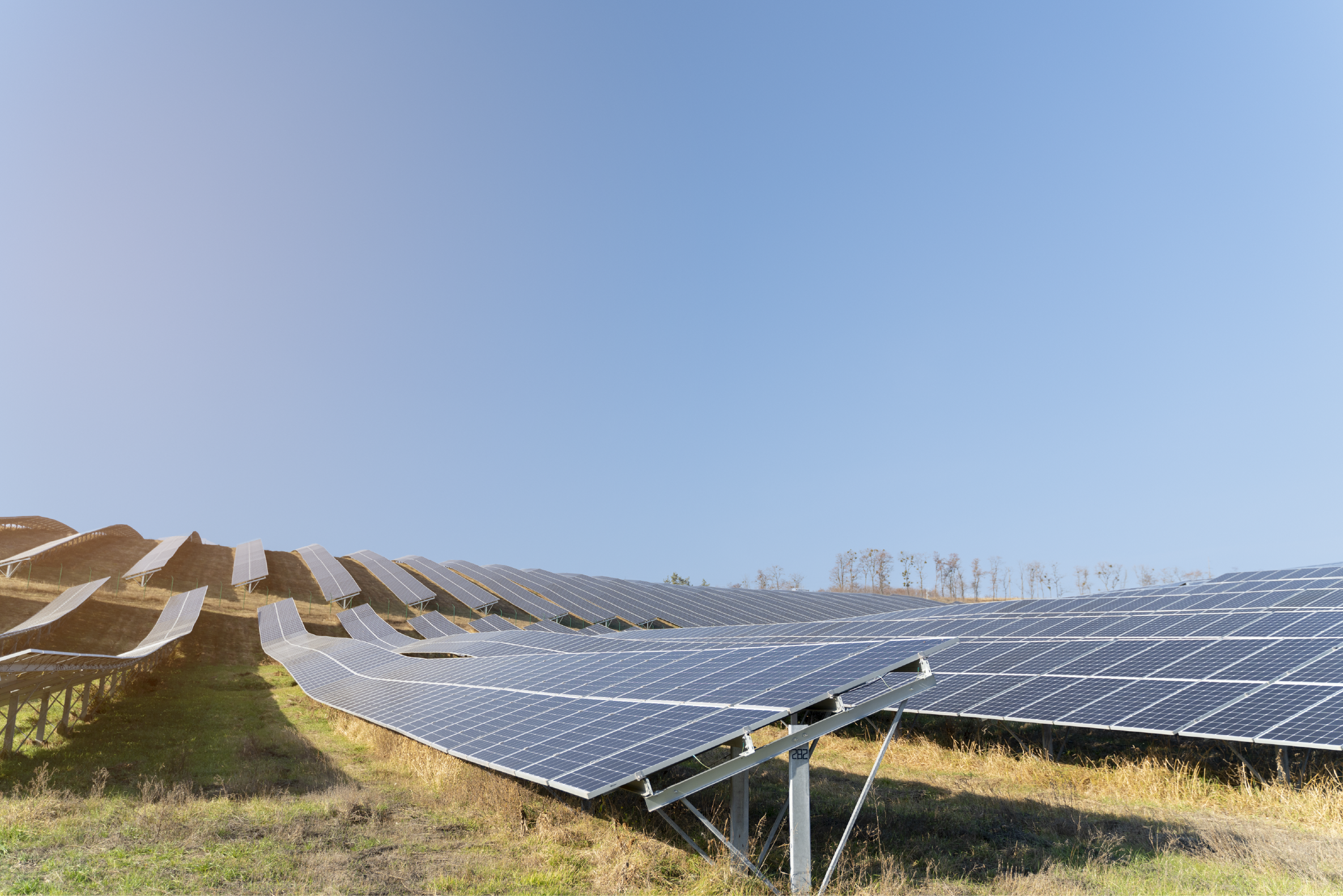 Solar PV array for mining private generation